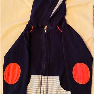 Hanna Andersson hooded Sweatshirt Girls Navy 110